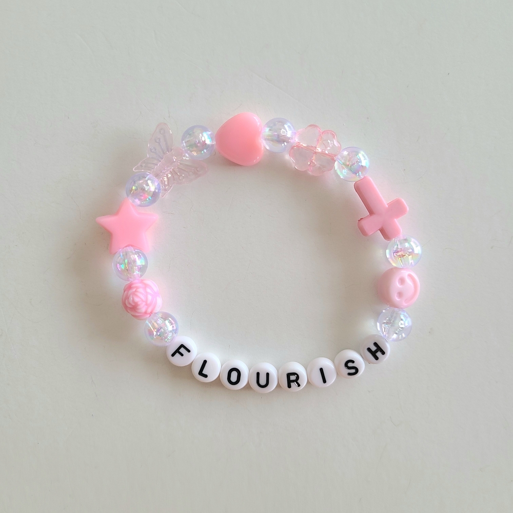 Pink Beaded Bracelet